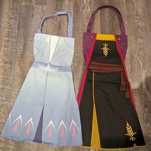 Williams Sonoma Elsa and Anna Kids aprons